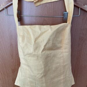 BNWT Wilfred Whisper Linen Halter Top- Sunglow Yellow size M